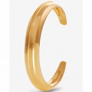 Von Österreicher Schmuck im Kundendesign angefertigter offener Ring auf Basis aus Sterlingsilber, plattiert mit 18-karätigem Gold-Vermeil